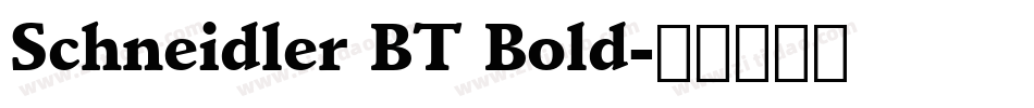 Schneidler BT Bold字体转换